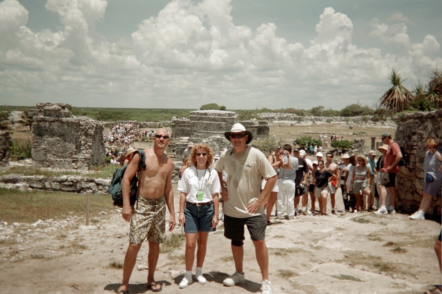 2001 Scott with his brother Ed & sister in law Leigh in Tulum Mexico