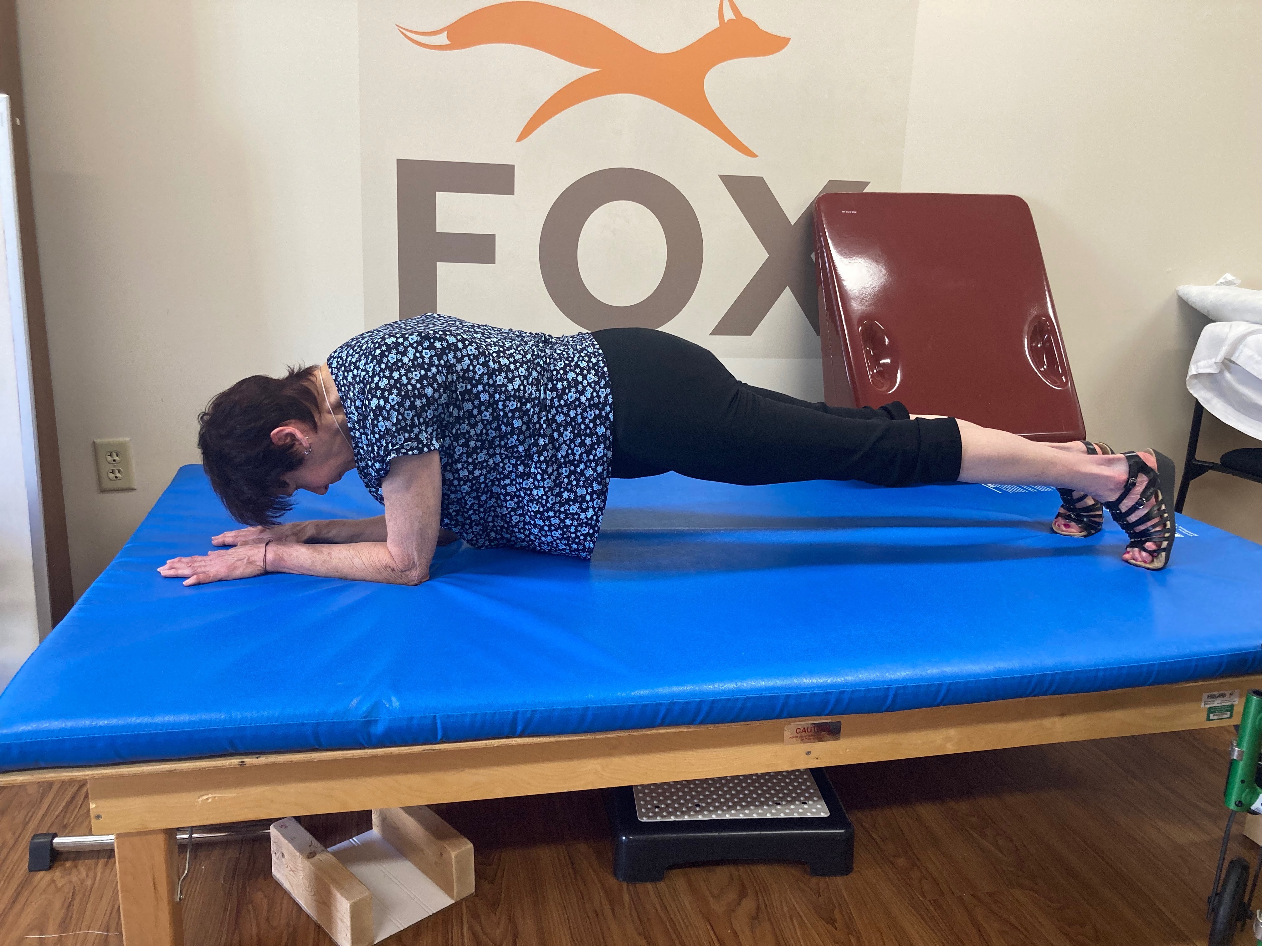 Lisea working hard in OT! This was amazing…could hold a plank for about 45 seconds! This was 2022.