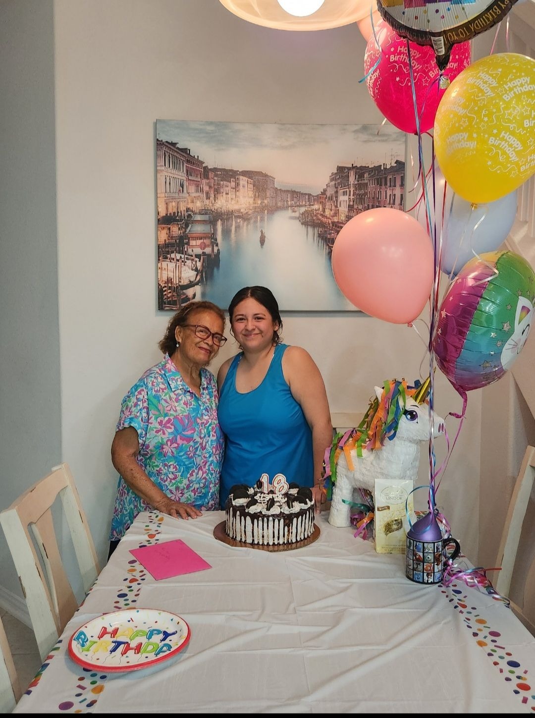 With her granddaughter Itzel in Texas