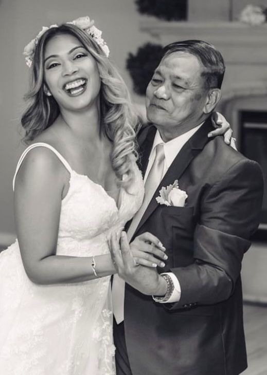 Dad showing me his surprise dance moves on my wedding day, September 23, 2018.