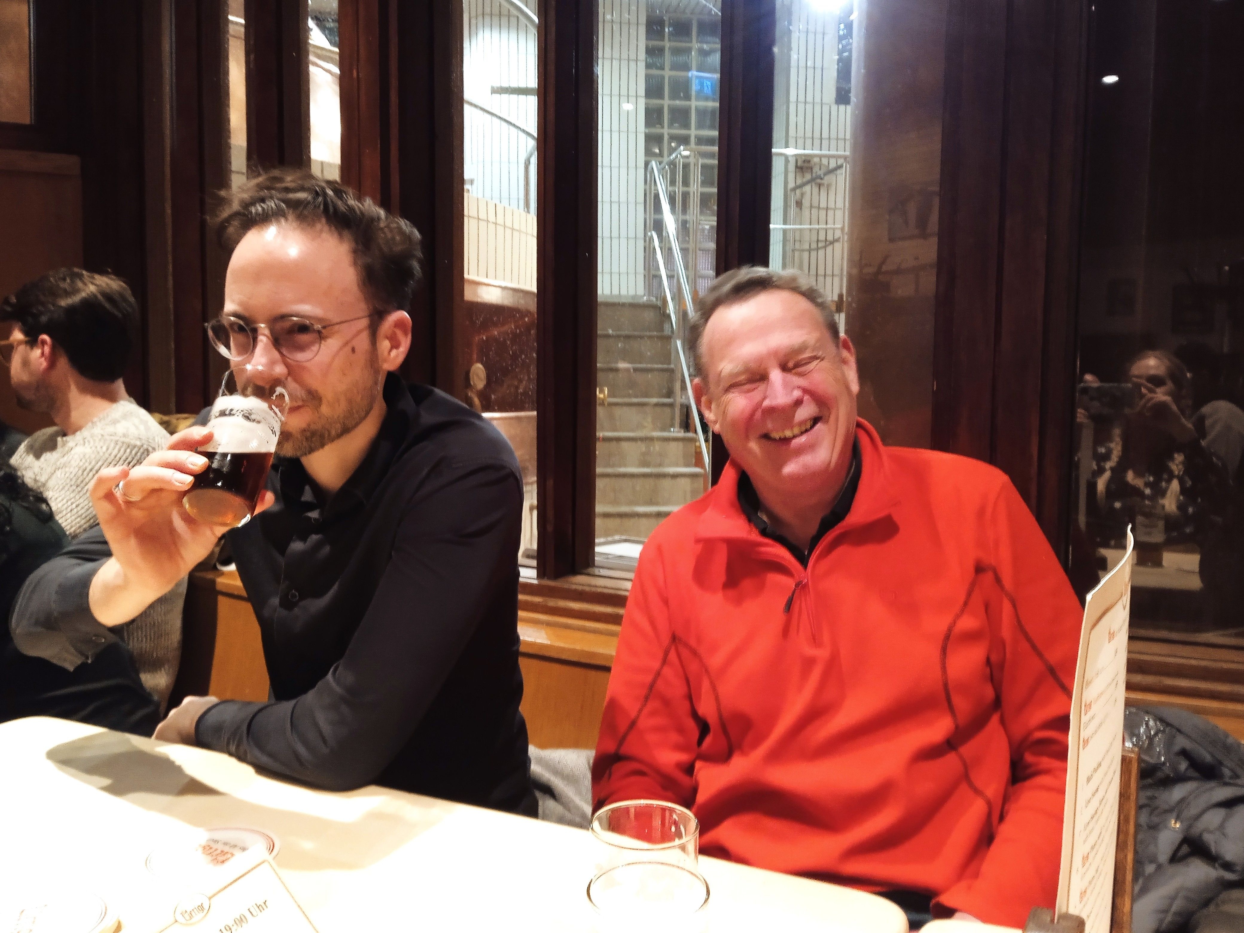Till and Martin at a dinner ProWein Düsseldorf 2025