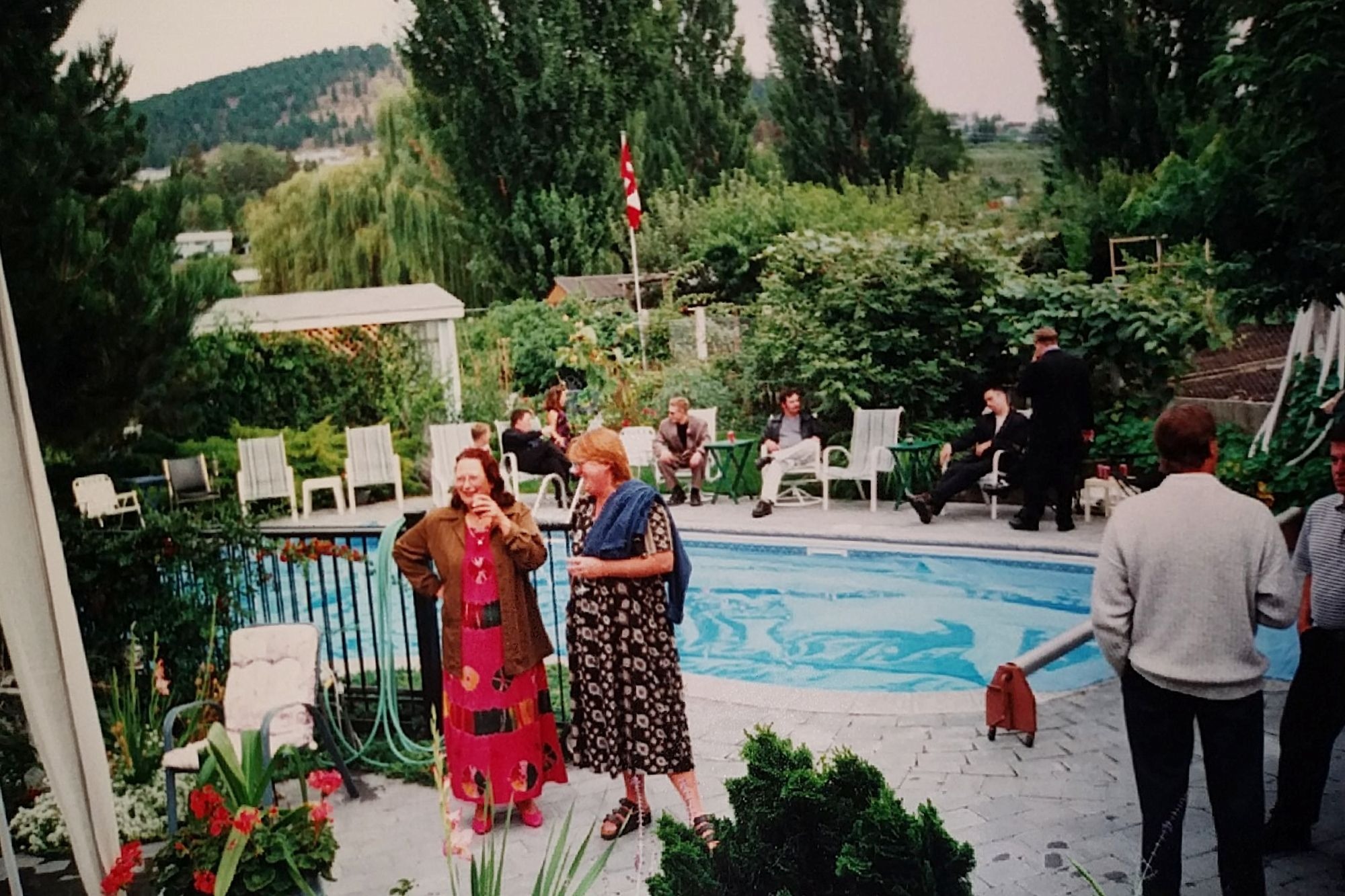IN the backyard at my wedding.
