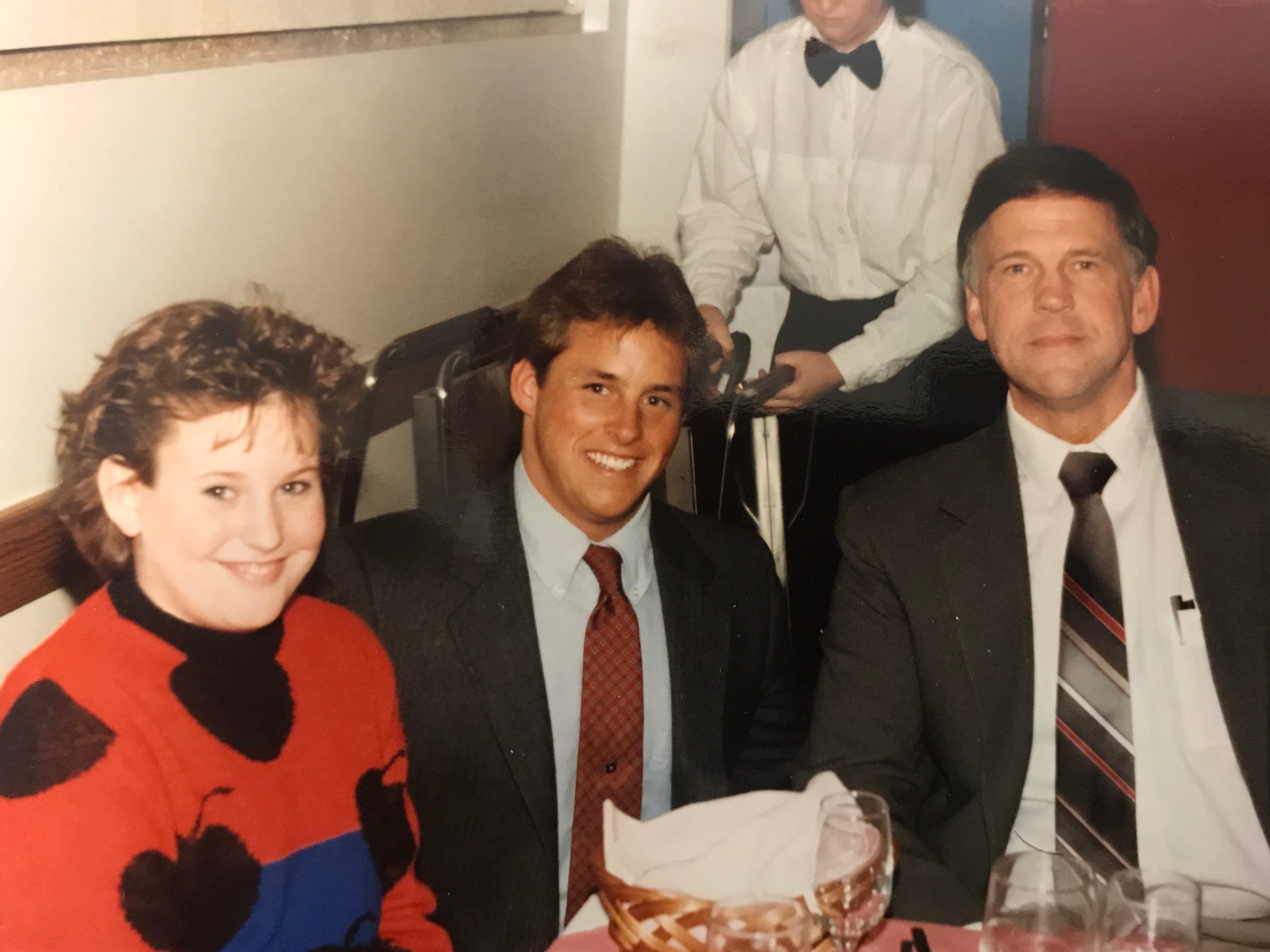 A visit from family at UW-Stout 1987