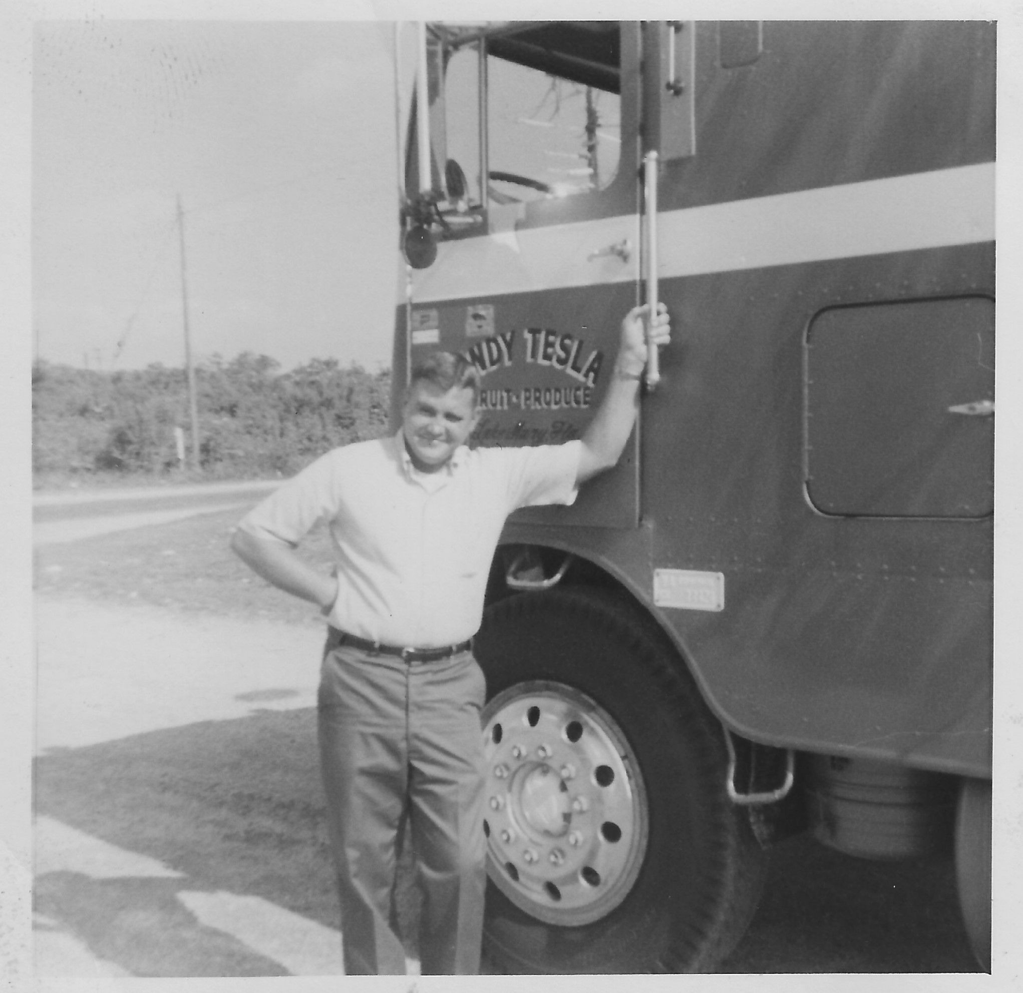 Fred with Dad's Truck April 1968, Homestead Fl.