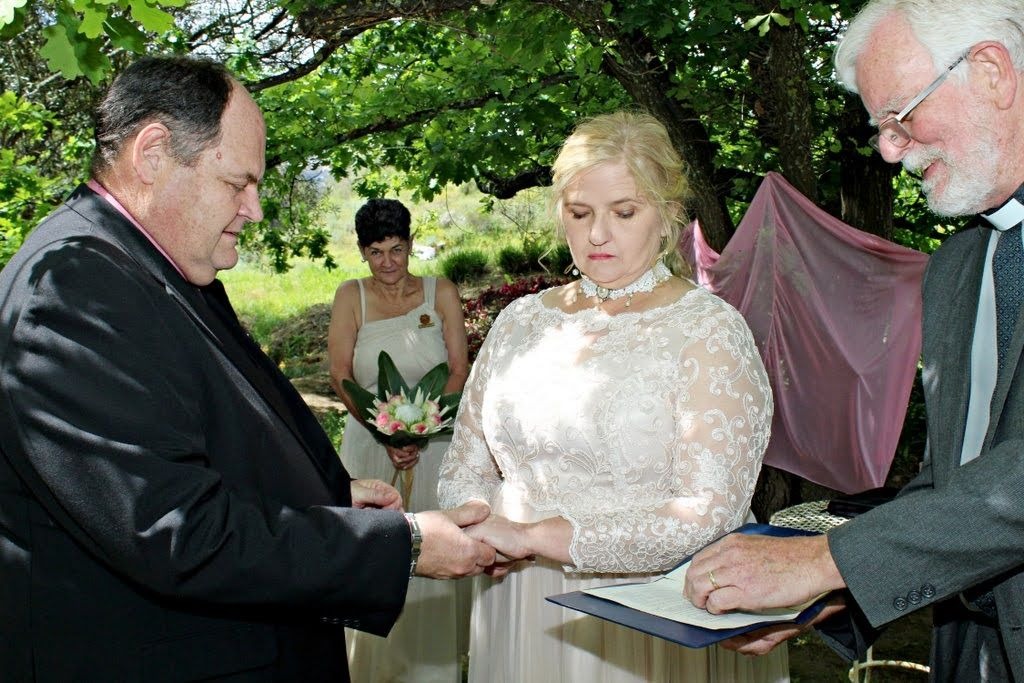 Our wedding, conducted by Dave