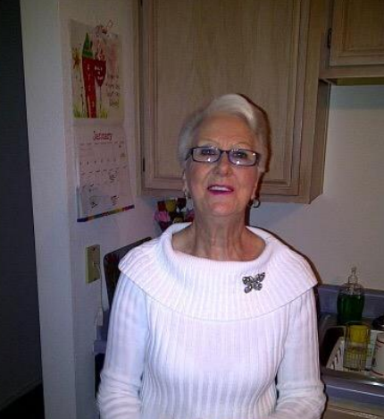 Mom in her kitchen. 2013