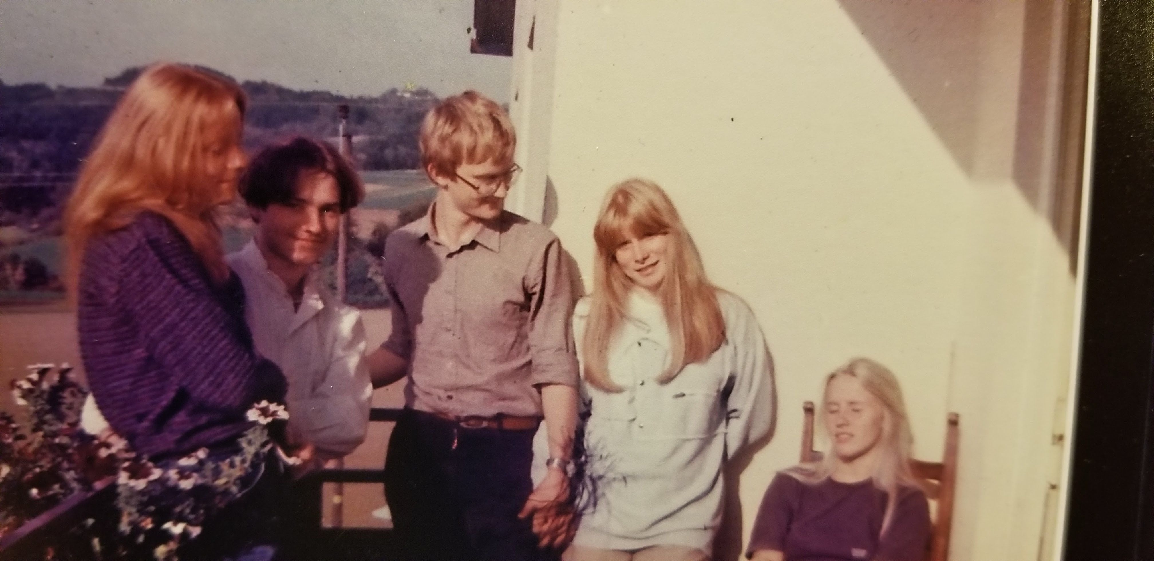 Karli was my sister's boyfriend. This picture was taken on my parent's balcony in Upper Austria. Probably around 1964
