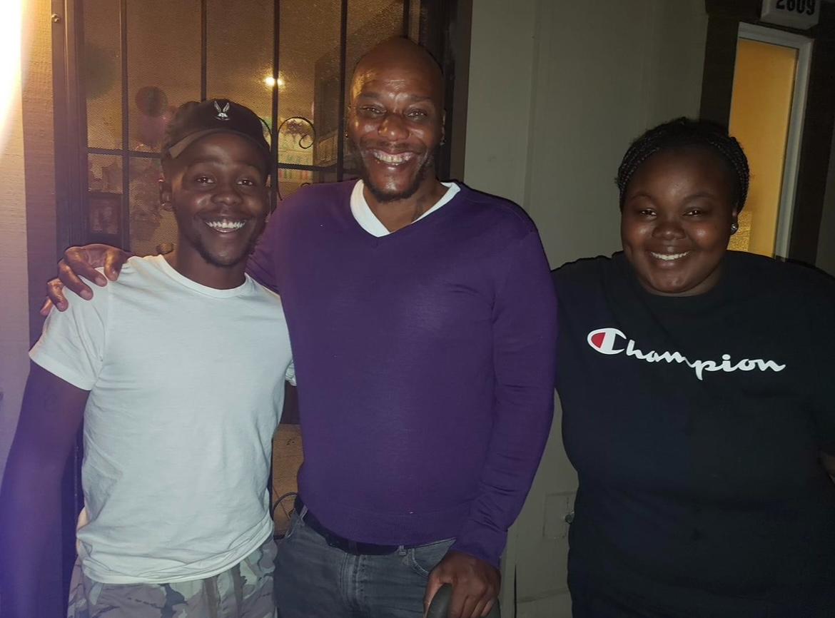 Ernest with his nephew, James, and niece, Ja’Mesha.
