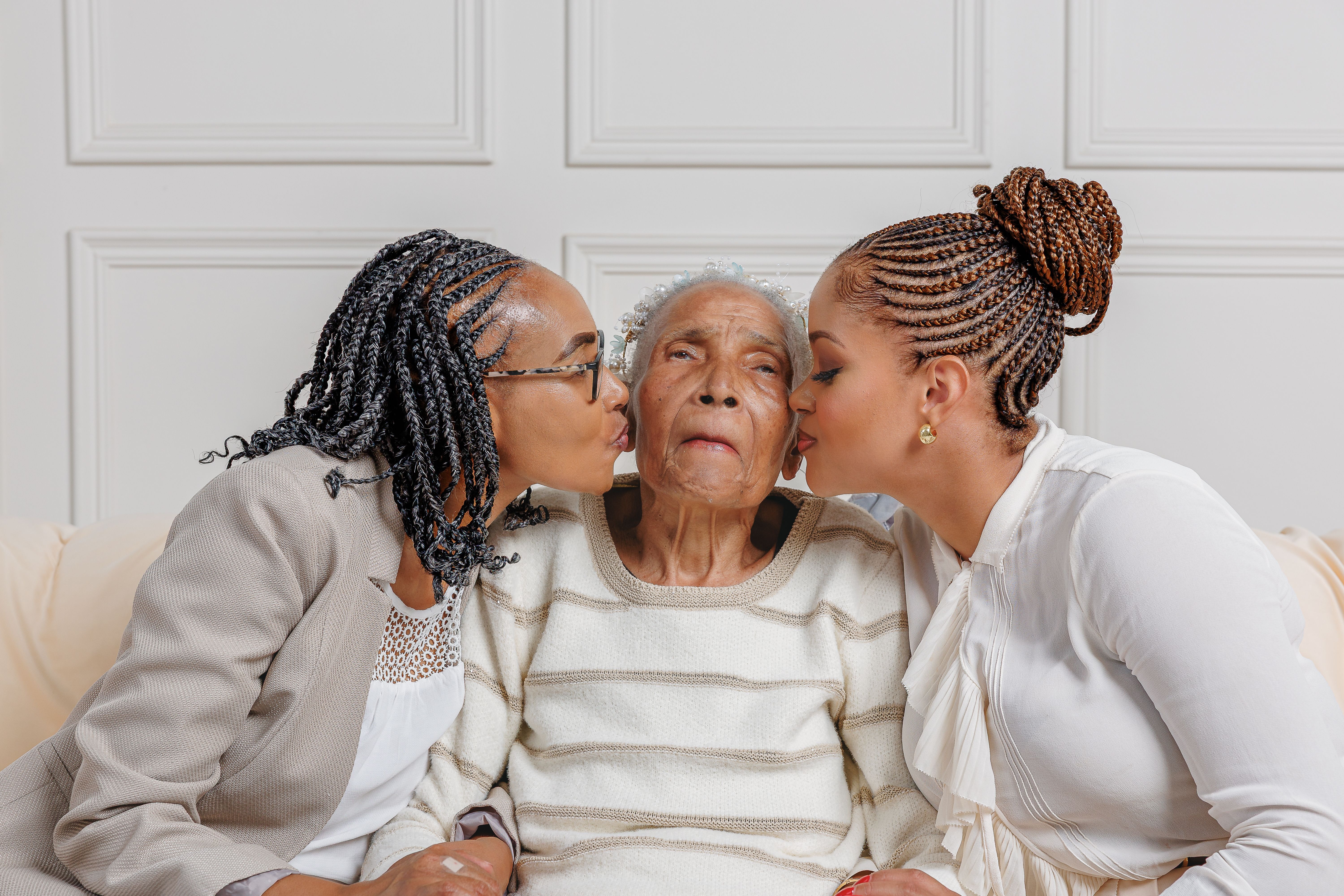 Gogo with her daughter and first grand-daughter.