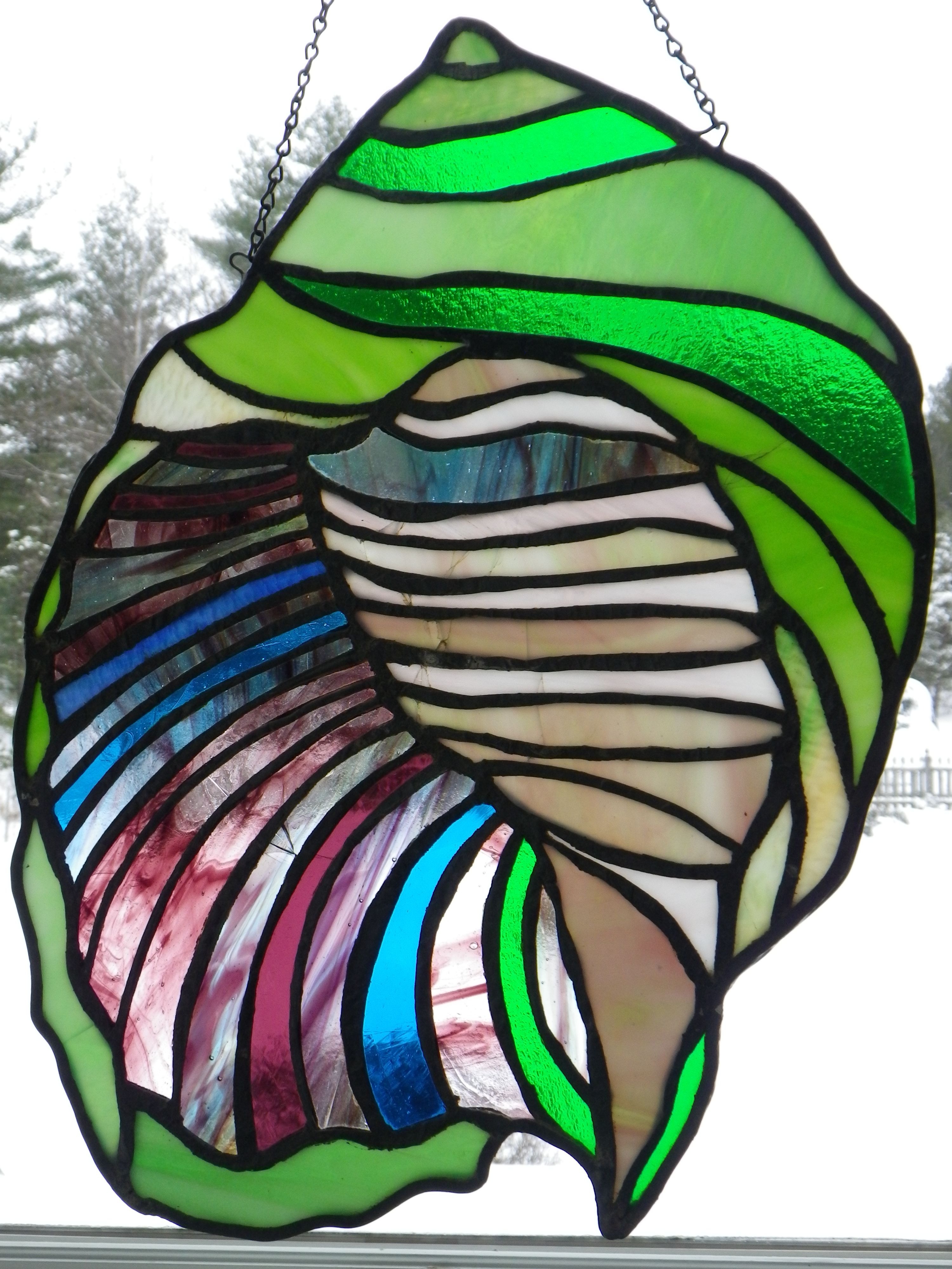 Stainglass Shell made for Willie Spader by Franco & Steve