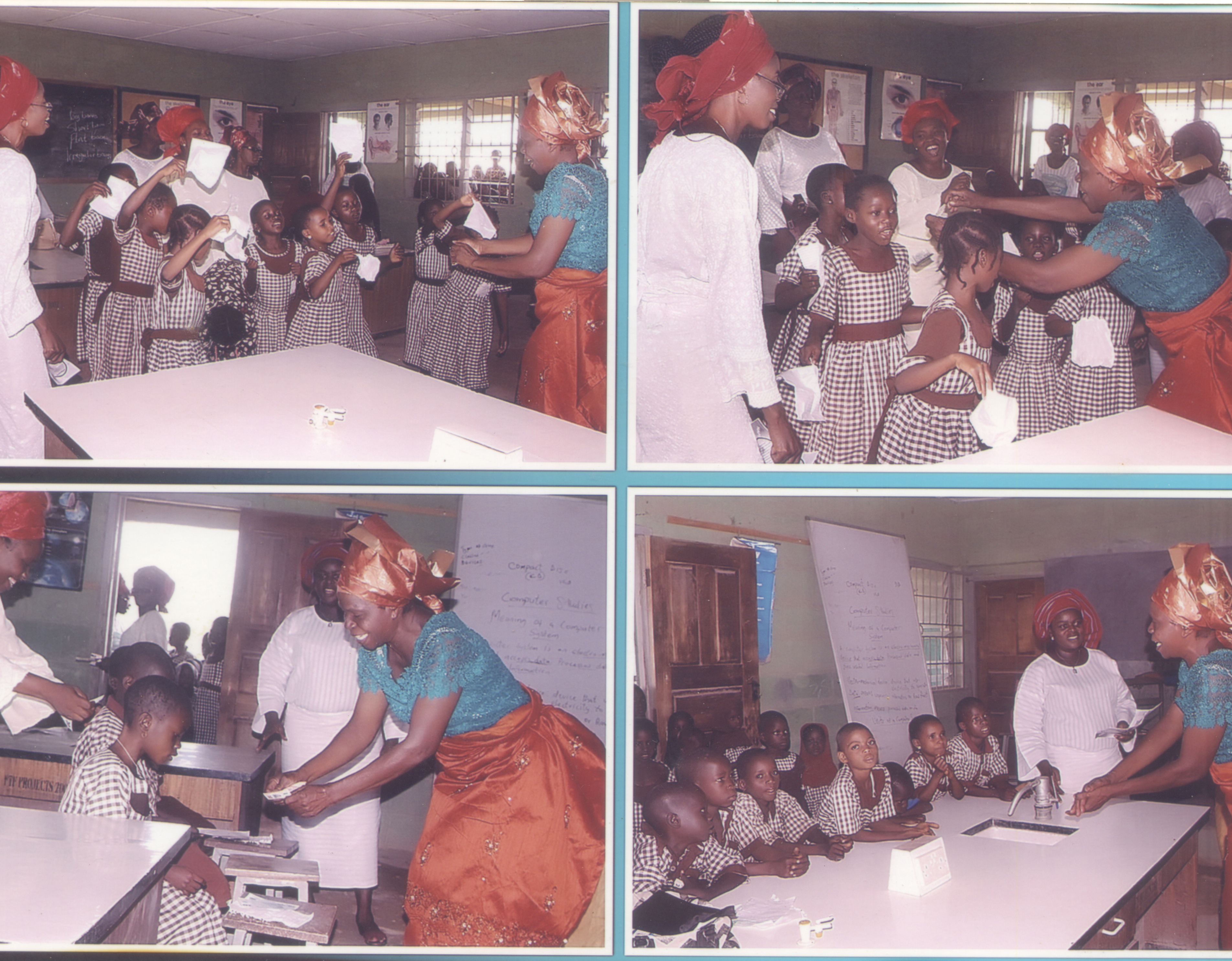 Donating Gifts and money to students during her retirement ceremony. She was a lover and was admired by all