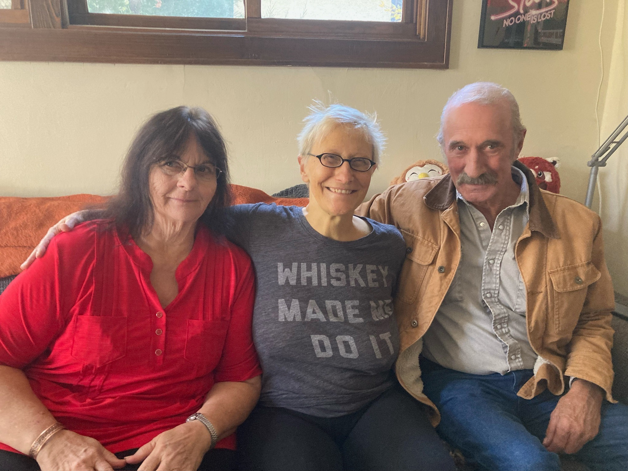 with parents Jim and Dorothy