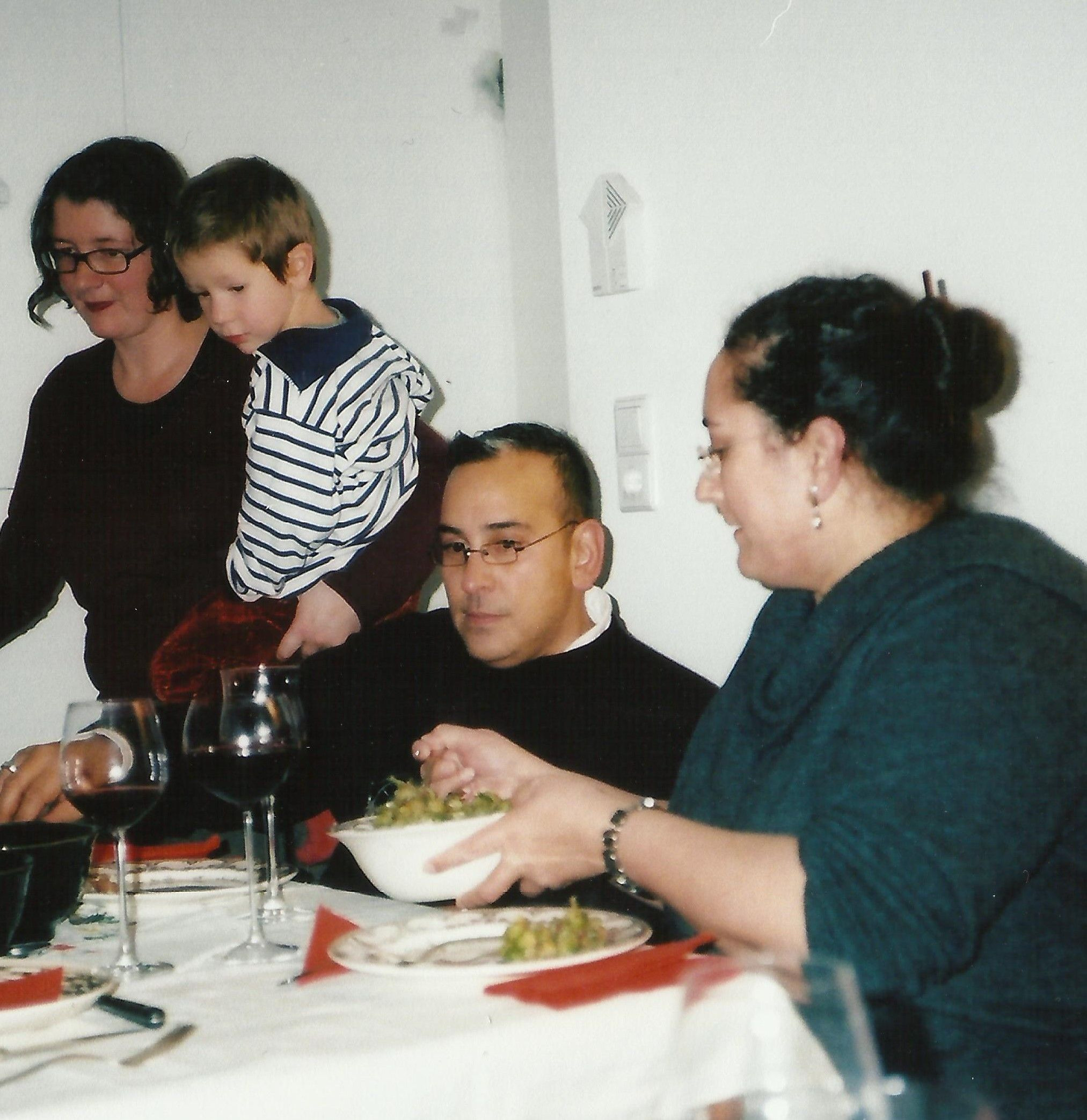 Keonaona and Robert. Turducken, Thanksgiving 2006, Berlin.