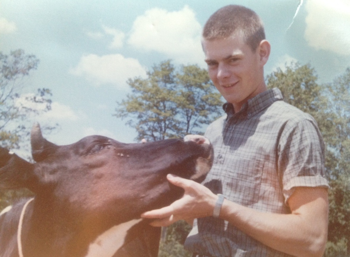 When he was just a kid working on a farm and hoping to get into vet school. ❤️