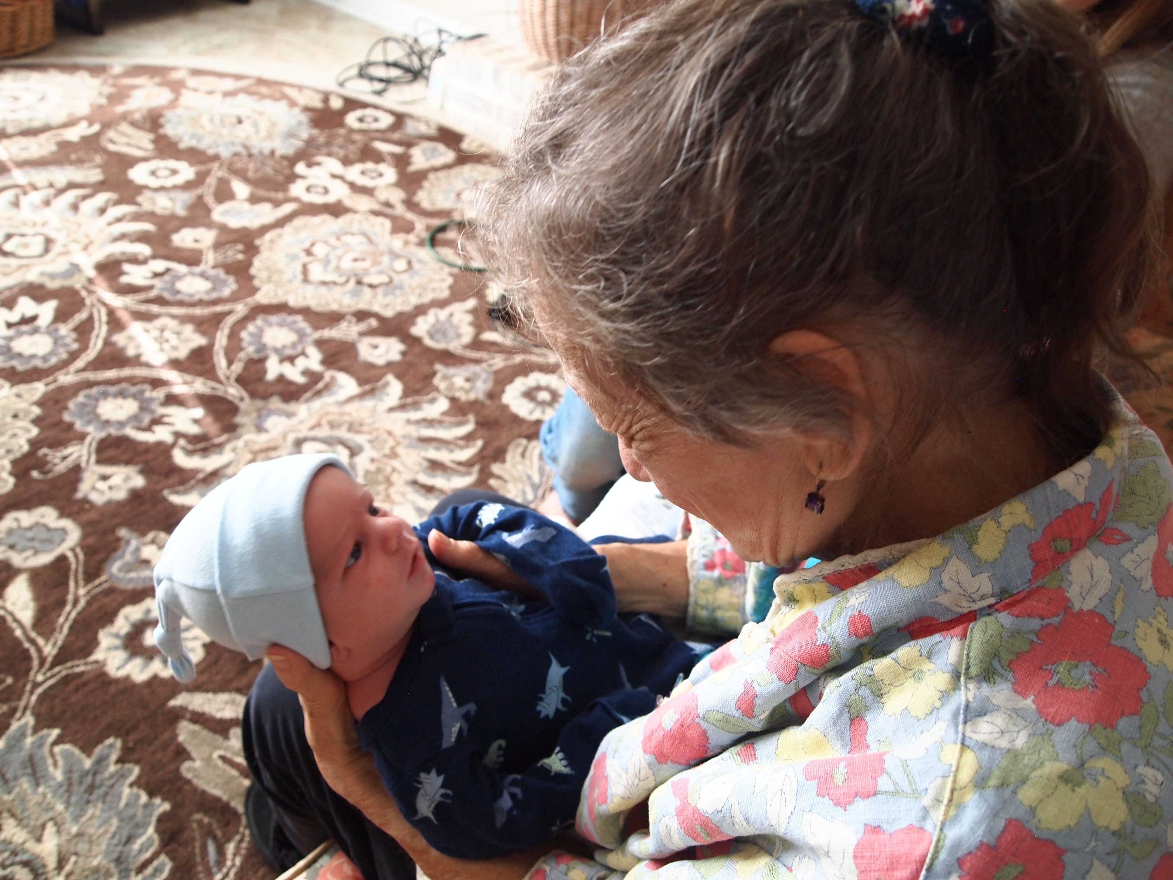 Grandma and newborn Grandson Micah