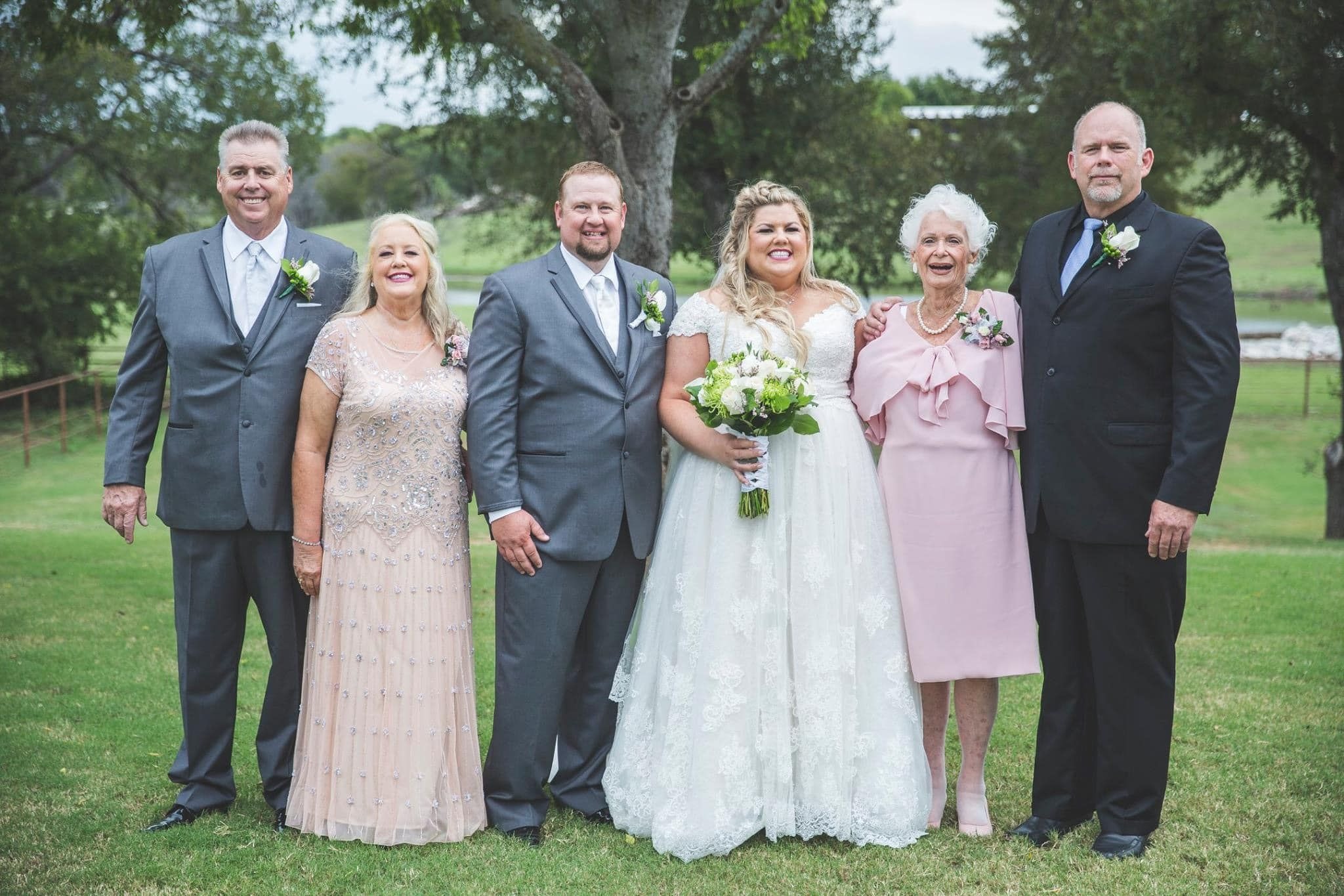 Lauren and Jareds Wedding, Bob, Kaja, Jared, Lauren, Carol and Brett, Lucky Spur Ranch, Justin, Texas 10.8.2018