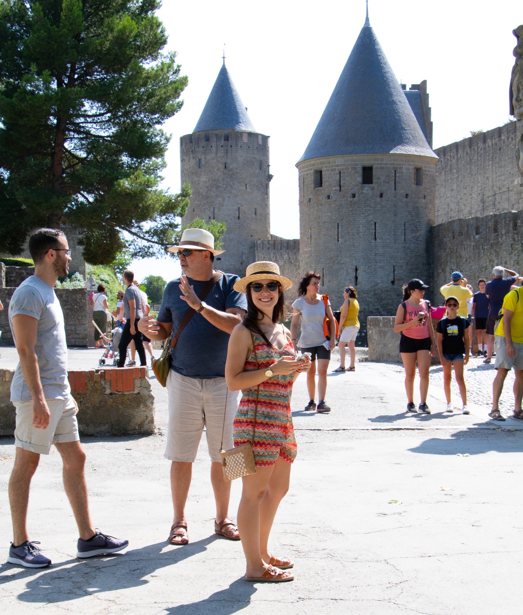 In the Cité of Carcassonne, the largest castle in Europe.France 2018.