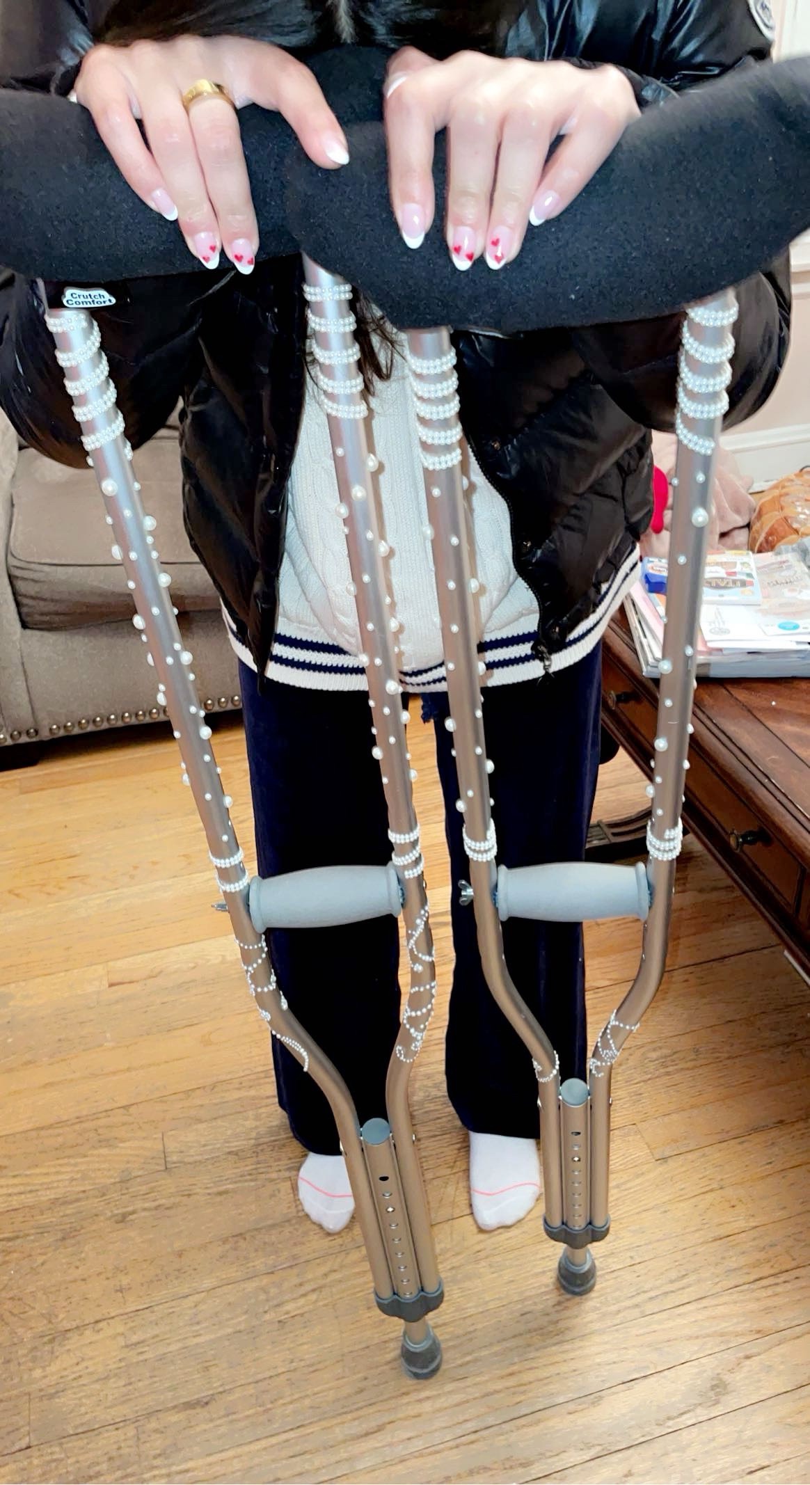 the prettiest crutches for the prettiest girl!