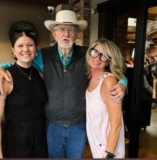 Dad, me and Courtney.