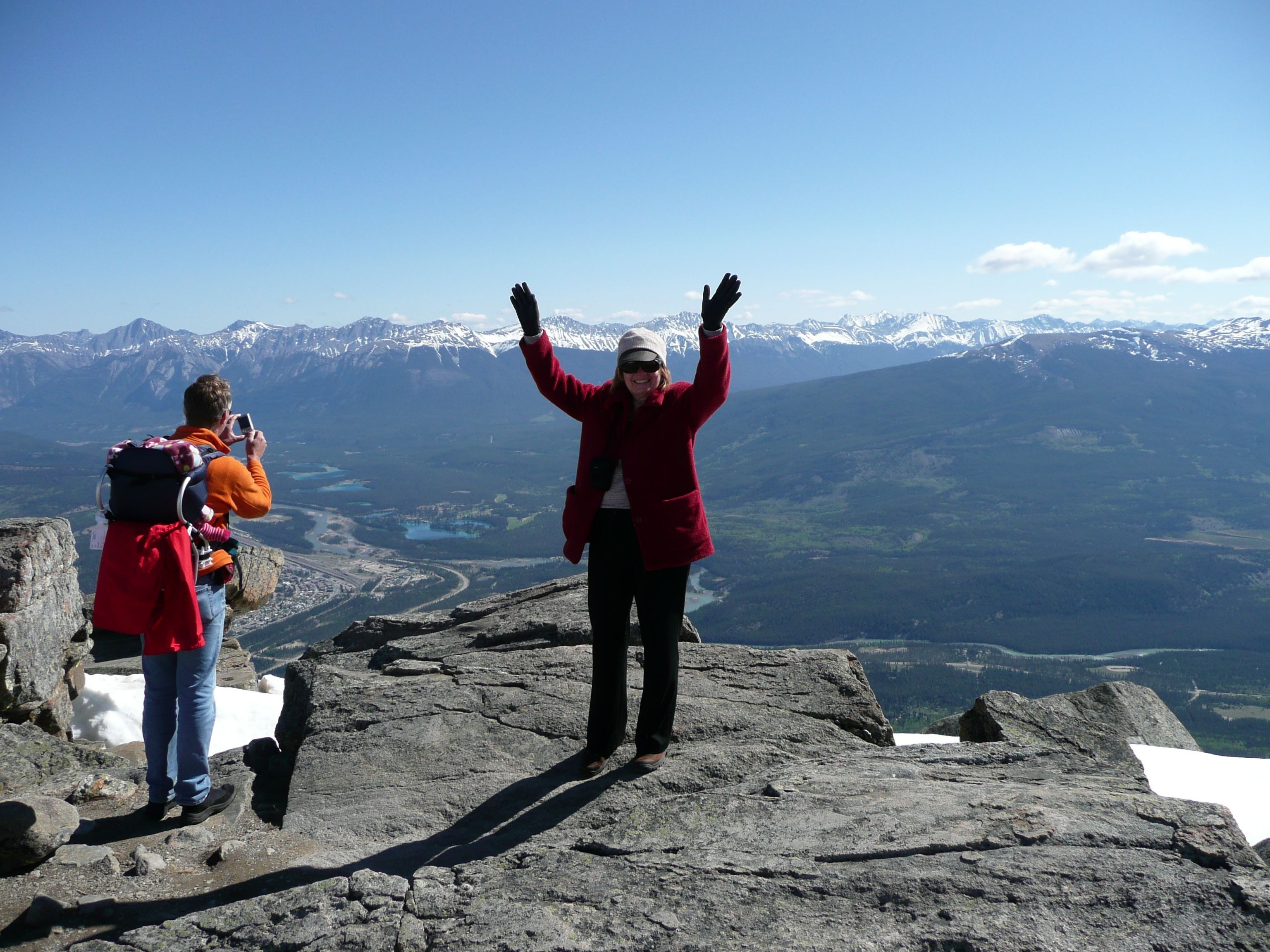 On top of the mountain in Jasper yelling "Hello World!" We talked about this trip many times during phone calls. One of us would say "remember when we did...."
Oh Darlene I will miss your phone calls. You would always say "Oh how I love to hear your laugh." Then we'd laugh and start talking about what ever was on our mind.
Miss you dear friend.