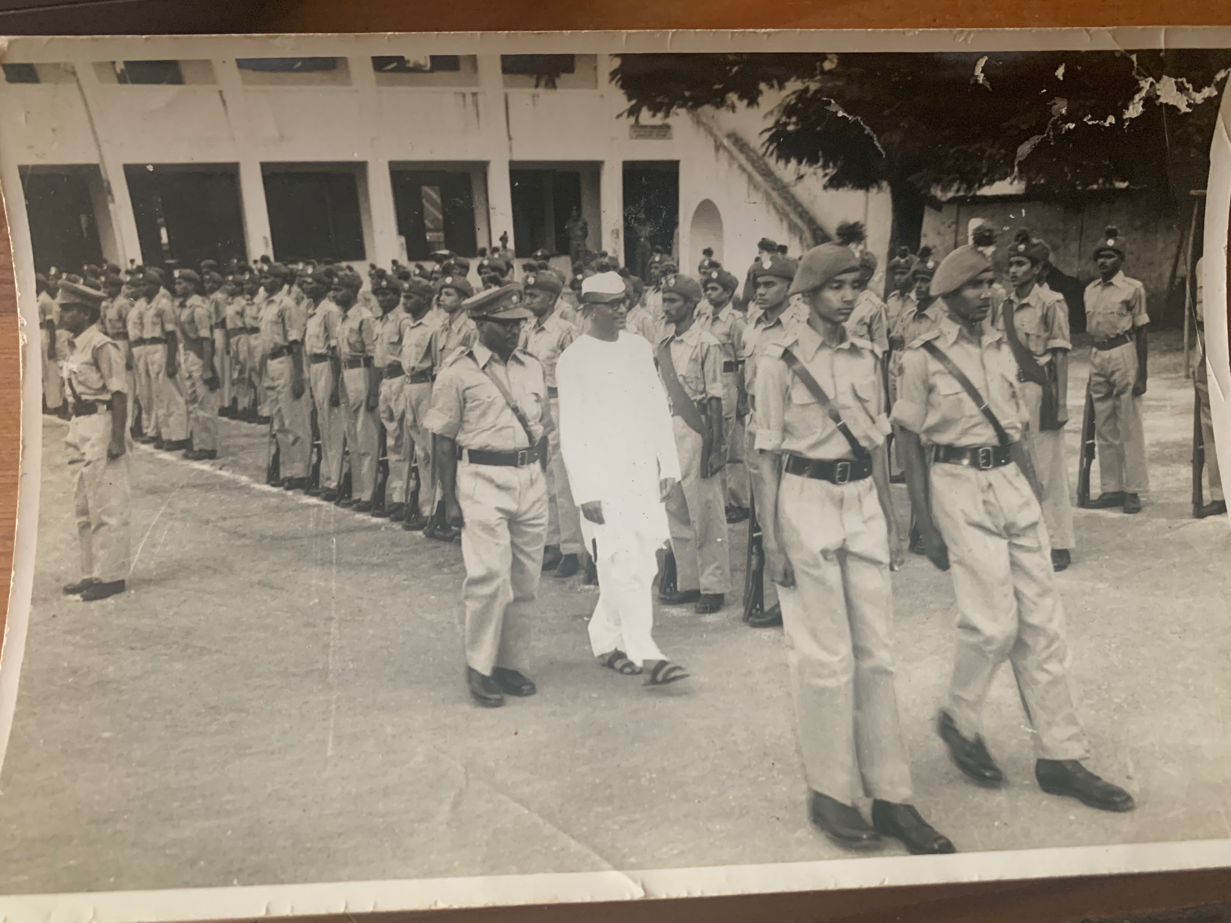Providing the guard of honour for President Neelam Sanjeeva Reddy in Guntur.