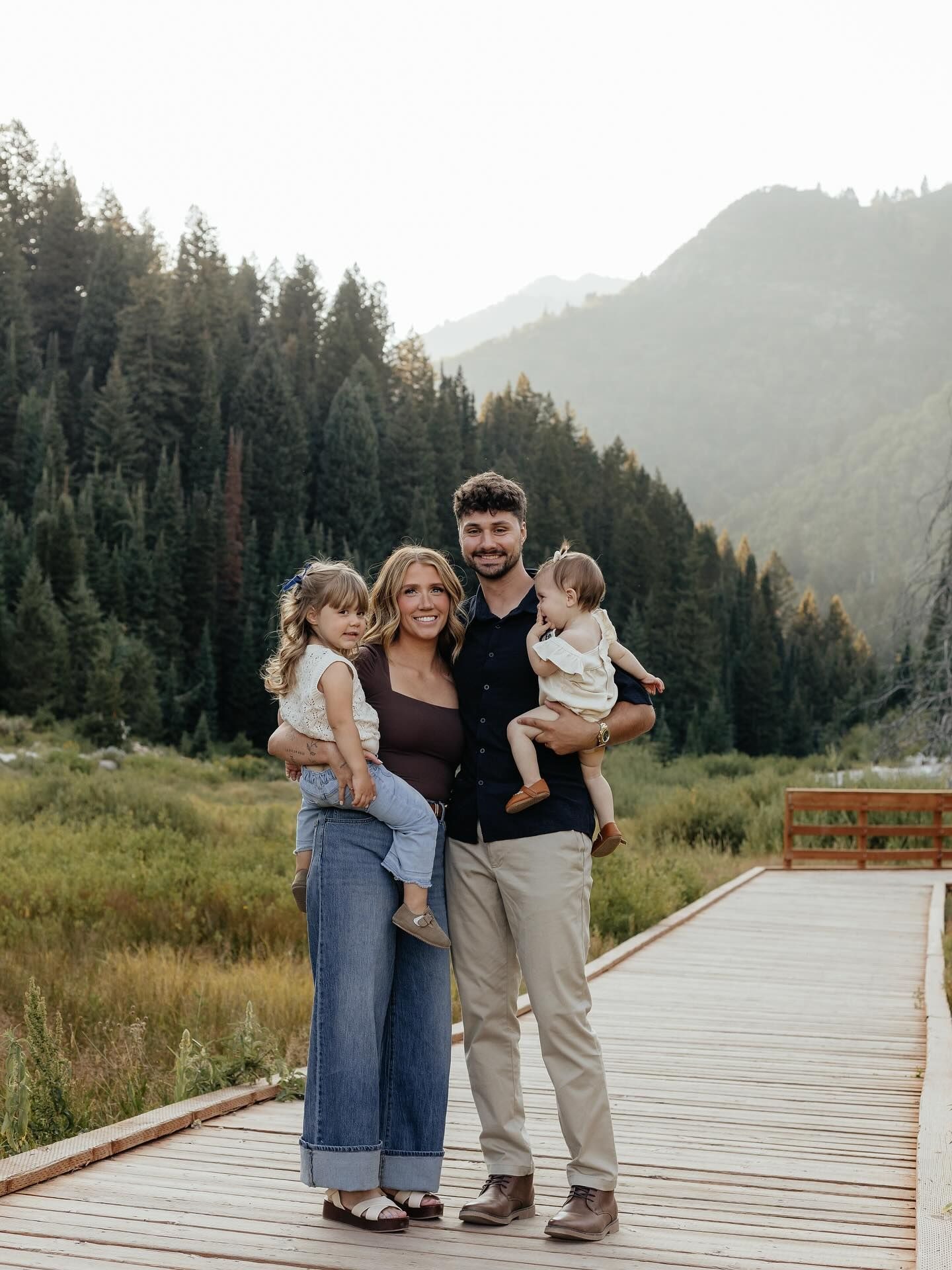 Julies son Nick Hettinger, wife Belle Hettinger and two grandchildren Lylah Hettinger and Lucy Hettinger.