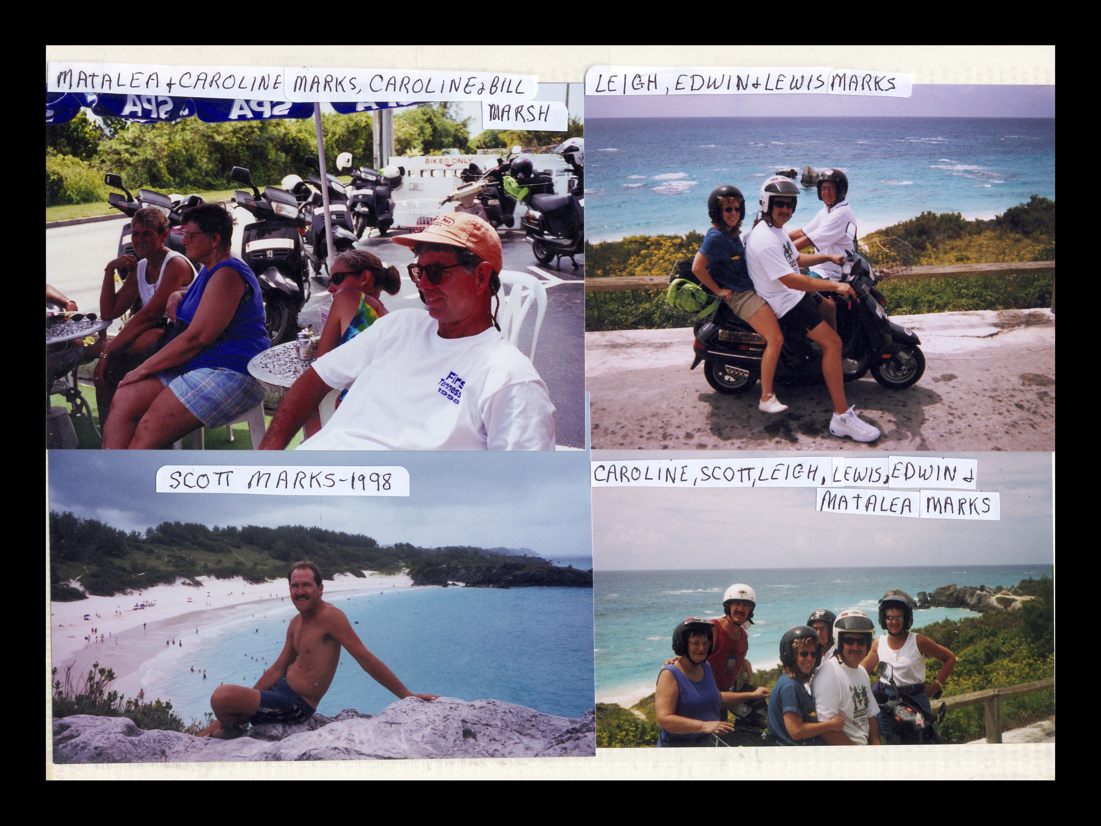 1998 Scott and his family in Bermuda