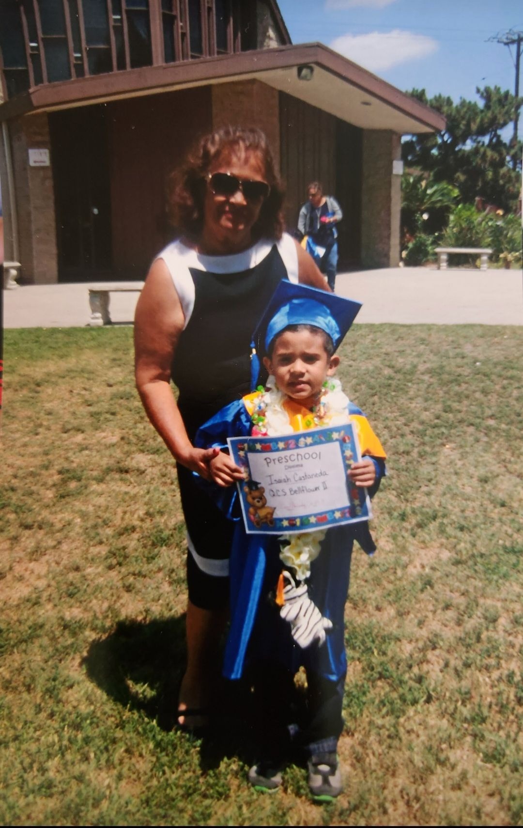 With her grandson Isaiah 