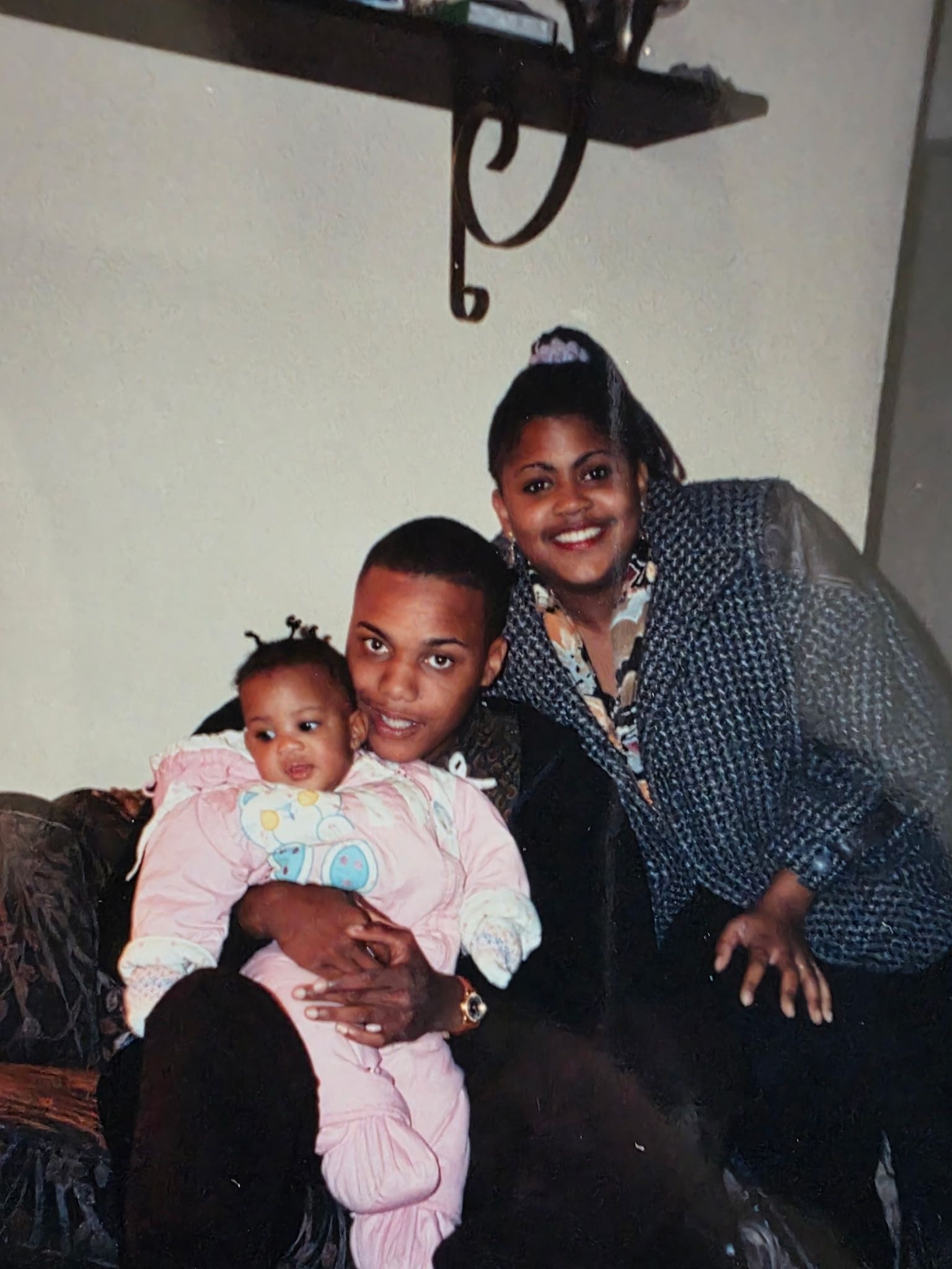 Ernest with his daughter, A-Nisha, and his cousin, Jamela.