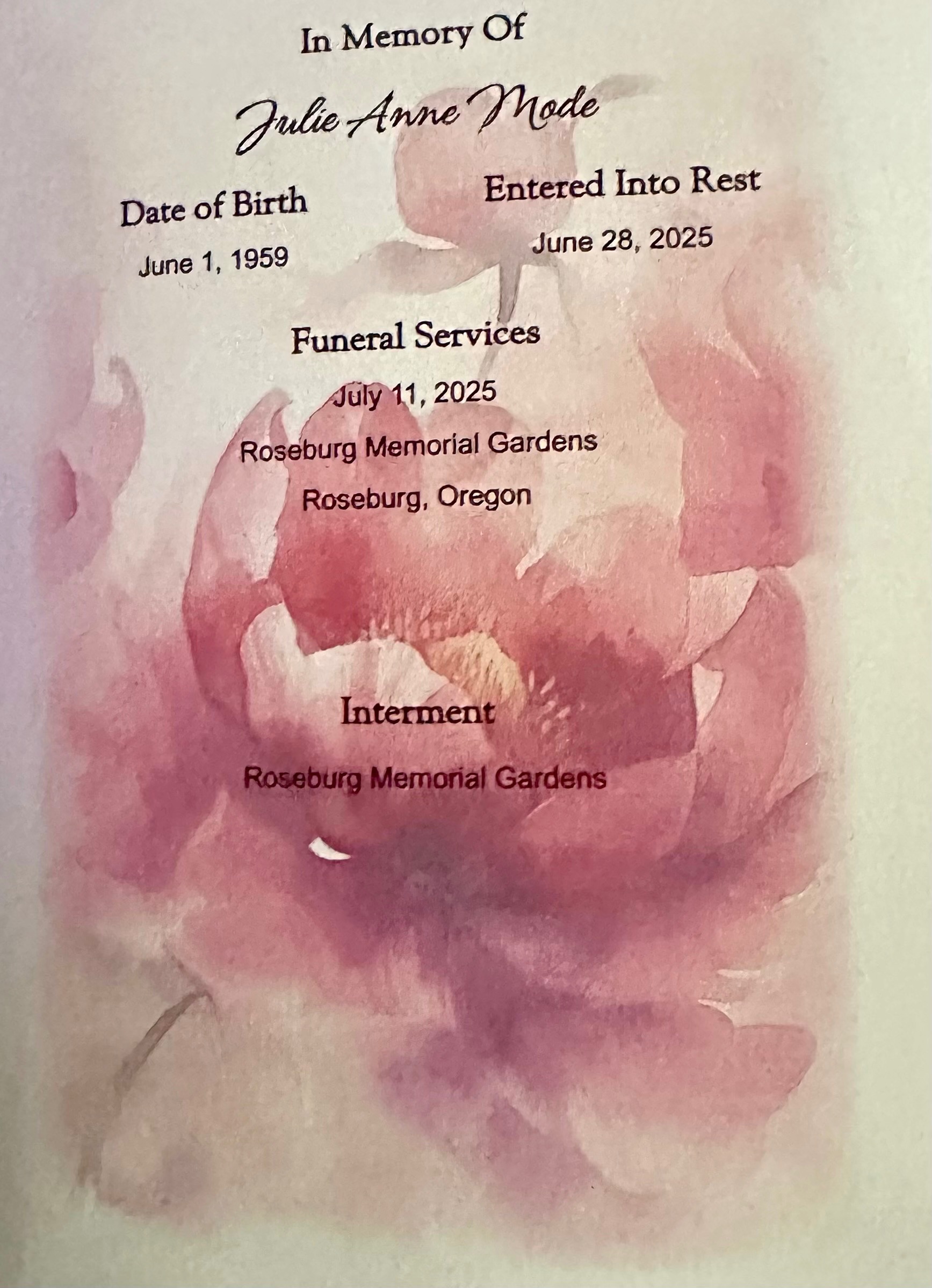Julie’s Funeral